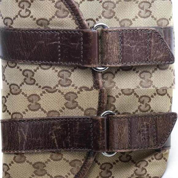 GUCCI GG Canvas Waist Bag/Body Bag, Beige/Brown, 145851, Unisex - Picture 7 of 10
